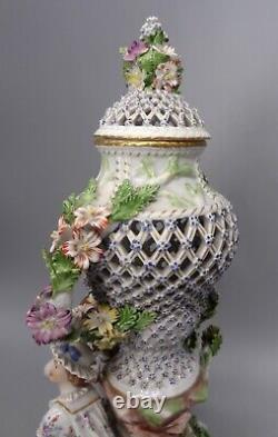 Magnificent 18th / 19th C Frankenthal / Samson Porcelain Harlequin Vase