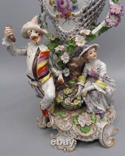 Magnificent 18th / 19th C Frankenthal / Samson Porcelain Harlequin Vase