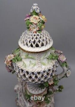 Magnificent 18th / 19th C Frankenthal / Samson Porcelain Harlequin Vase