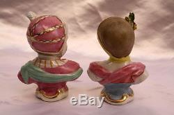 Magnificent 19c German Pair Of Meissen Porcelain Hand Painted Figurines