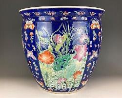 Magnificent Huge Vintage Chinese Porcelain Fish Bowl Tank Jardiniere Planter