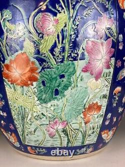 Magnificent Huge Vintage Chinese Porcelain Fish Bowl Tank Jardiniere Planter