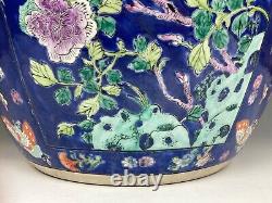 Magnificent Huge Vintage Chinese Porcelain Fish Bowl Tank Jardiniere Planter