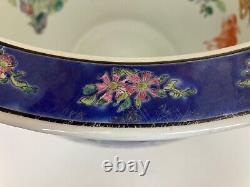 Magnificent Huge Vintage Chinese Porcelain Fish Bowl Tank Jardiniere Planter