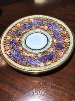 Majolica Taormina Hand painted Porcelain Tea Cup and Saucer Sicily Italy Rare