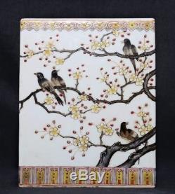 Marvelous Rare Old Chinese Hand Painting Porcelain Brush Pot Mark QianLong FA356