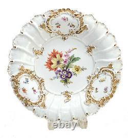 Meissen Germany Hand Painted Porcelain Dessert Service for 8, c1900