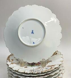 Meissen Germany Hand Painted Porcelain Dessert Service for 8, c1900