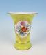 Meissen Hand Painted Flowers On Yellow Ground 1st Quality Porcelain Vase German