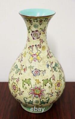 Mid 20th Century Chinese Export Hand Painted Porcelain Vase