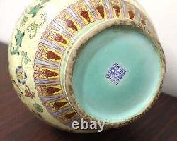 Mid 20th Century Chinese Export Hand Painted Porcelain Vase