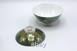 Mid Century 1960s MERLIN HARDY Hand Painted Porcelain Appetizer Dip Set