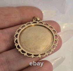 Miniature Porcelain Portrait Pendant, hand-painted, gold frame, handmade Czech