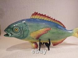 Minton Archive Collection Hand Painted Porcelain Majolica Style Fish 2001
