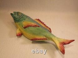Minton Archive Collection Hand Painted Porcelain Majolica Style Fish 2001