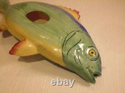 Minton Archive Collection Hand Painted Porcelain Majolica Style Fish 2001