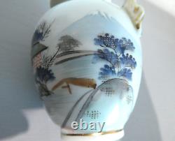 Mount Fuji Miniature Hand Painted Vase 20th c. Japanese Porcelain L & Co. Nippon