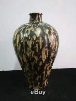 Mysterious Chinese Antique Porcelain Vase Pot Black Glaze Home Decoration