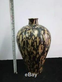 Mysterious Chinese Antique Porcelain Vase Pot Black Glaze Home Decoration