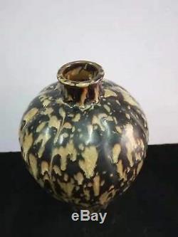 Mysterious Chinese Antique Porcelain Vase Pot Black Glaze Home Decoration