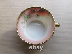 NAUTILUS PORCELAIN GLASGOW SCOTTISH HAND PAINTED TEA CUP TRIO C. 1905 (Ref8623)