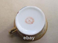 NAUTILUS PORCELAIN GLASGOW SCOTTISH HAND PAINTED TEA CUP TRIO C. 1905 (Ref8623)