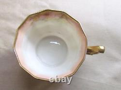 NAUTILUS PORCELAIN GLASGOW SCOTTISH HAND PAINTED TEA CUP TRIO C1905 (Ref9245)