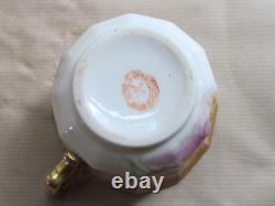 NAUTILUS PORCELAIN GLASGOW SCOTTISH HAND PAINTED TEA CUP TRIO C1905 (Ref9245)