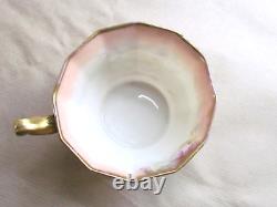 NAUTILUS PORCELAIN GLASGOW SCOTTISH HAND PAINTED TEA CUP TRIO C1905 (Ref9255)