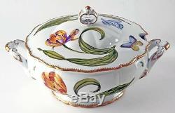 NEW Anna Weatherley Hand-Painted Porcelain-Old Masters Tulips Round Soup Tureen