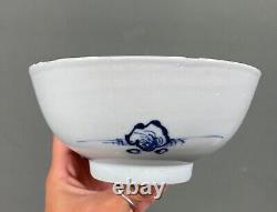 Nanking Cargo c1750 Blue and White Small Size Scholar on a Bridge Bowl