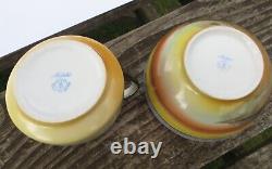 Noritake Art Deco 1930's 6 Place Tea Set Windmill Pattern Hand Painted