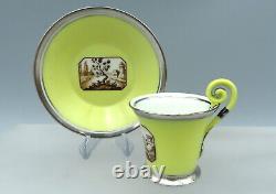 Nymphenburg Porcelain Cup Saucer Hand Painted grisaille Landscape Scenic View