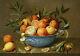 Oil Painting Hand Painted Still Life Fruits Oranges Lemons In Porcelain Bowl