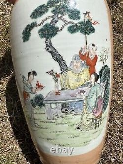 One Large Beautiful Early 19th Century Chinese Families Rose Antoque Vase 46cm