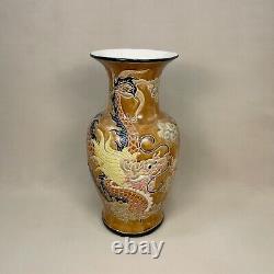 Oriental Vase Decorative Chinese Dragon Ceramic Pot Antique Asian Hand Painted