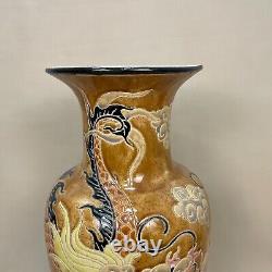 Oriental Vase Decorative Chinese Dragon Ceramic Pot Antique Asian Hand Painted