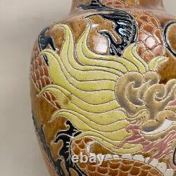 Oriental Vase Decorative Chinese Dragon Ceramic Pot Antique Asian Hand Painted