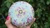Ornate Hand Painted Limoges China Porcelain Trinket Box W Lovely Violets Flowers
