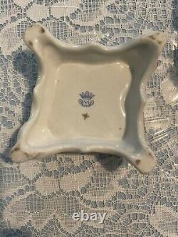 PMP 1817 Porcelain hand painted Trinket with stand (rare)