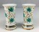 Pair Of Antique 19th Century French Porcelain Hand Painted Spill Vase #