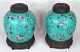 Pair Of Antique Chinese Hand Painted Porcelain Ginger Jars