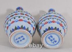 Pair of Chines3e Hand Painted Porcelain Vase, 20th Century