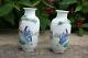 Pair Of Chinese Porcelain Hand Painted Figural Vase Marks