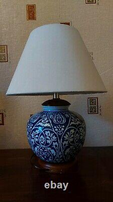 Pair of Ralph Lauren Chinese Hand Painted Floral Porcelain Ginger Jar Lamps Rare