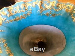 Paris Porcelain Jacob Petit Vase Hand Painted Heavily Gilded Circa 1830