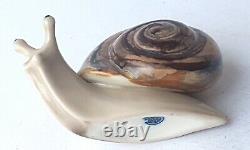 Porcelain Figurine Animal Figure Snail Hand Painted Made IN Spain Um 1950 1960
