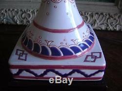 Porcelain French Vintage Lamps France Hand Painted Urn