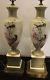 Porcelain Hand Painted Urn Vase Lamp, Brass Base New Socket&wire Signed P. Connin