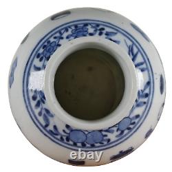 Qiangalong 19thC Chinese Porcelain Blue & White Baluster Vase Fine Piece